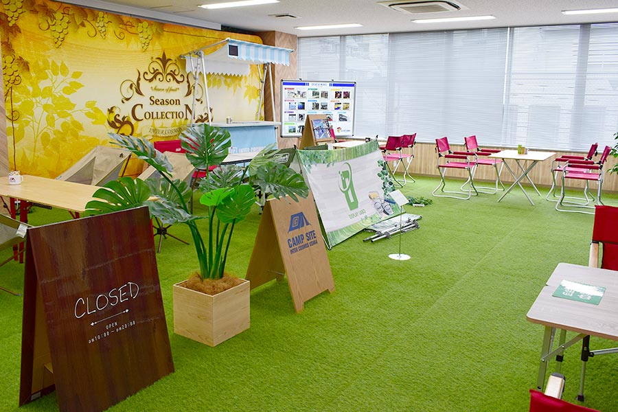 屋内を屋外のように見せる内装もお任せ