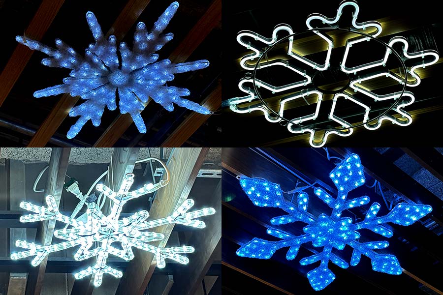 雪の結晶型のLED