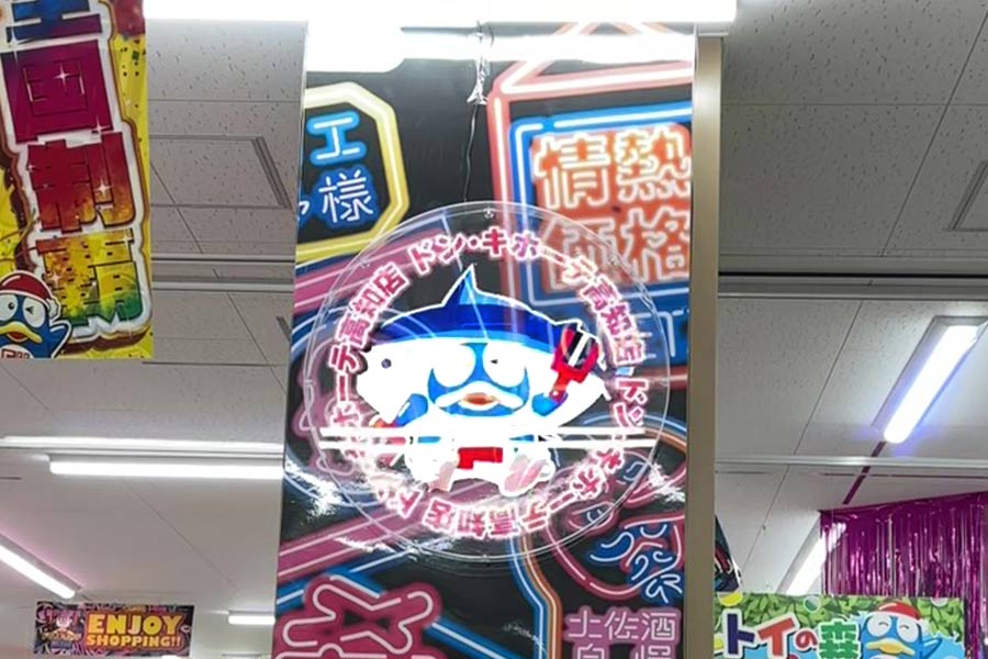 立体感と浮遊感のあるカツオのきぐるみのドンペン君