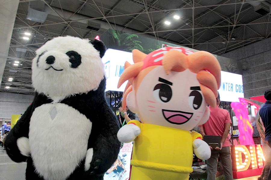 エア式着ぐるみでボリュームある着ぐるみも軽量に