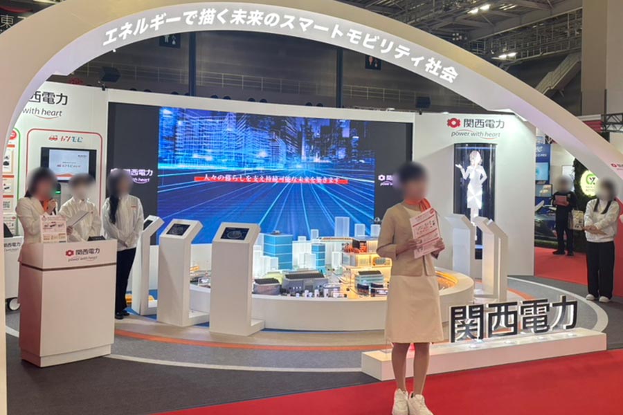 展示会イベントでもレンタルビジョンで、迫力の大画面で映像演出が可能