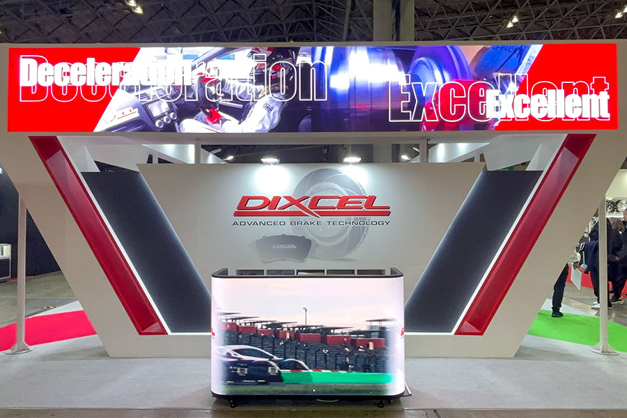 映像によるスタイリッシュな演出の株式会社DIXCEL様ブース