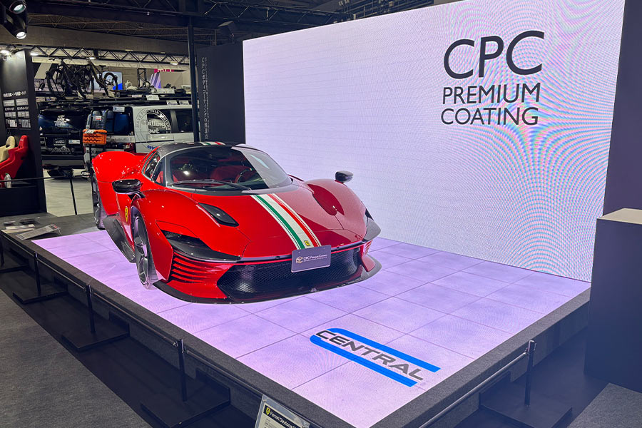 インテックス大阪展示会「大阪オートメッセ2026」での屋内用LEDビジョン+フロアビジョンブース装飾