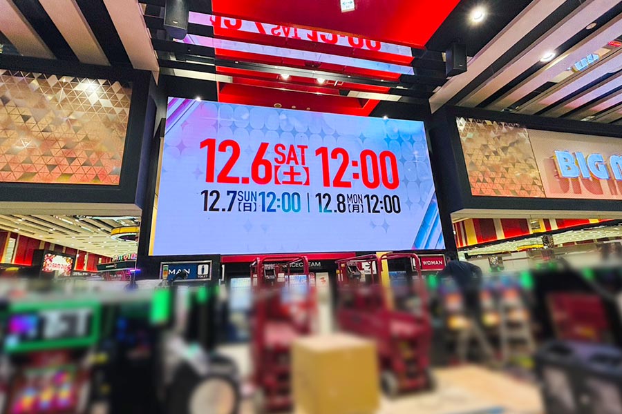 高精細のため細かい文字も読めるLEDビジョン