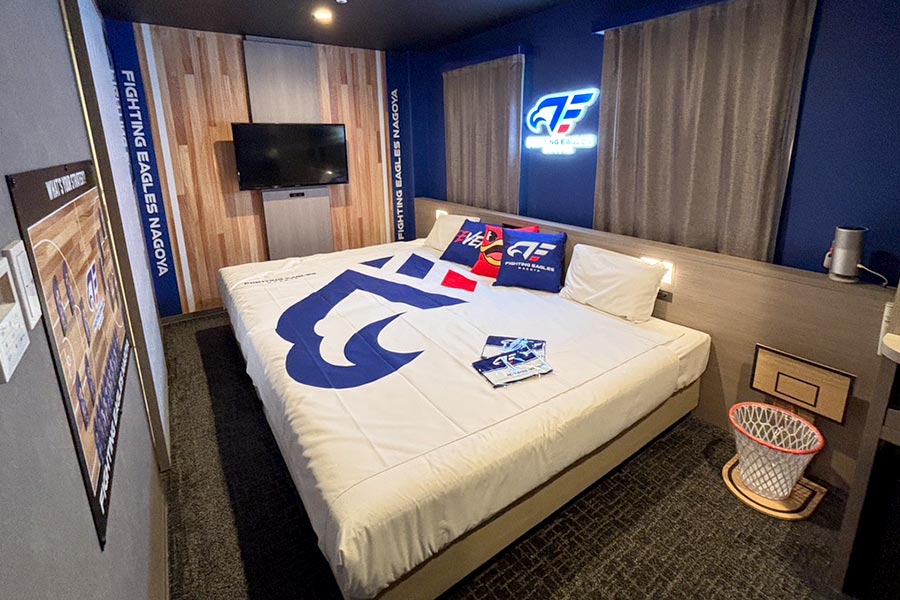 バスケットゴール風ゴミ箱がアクセントに