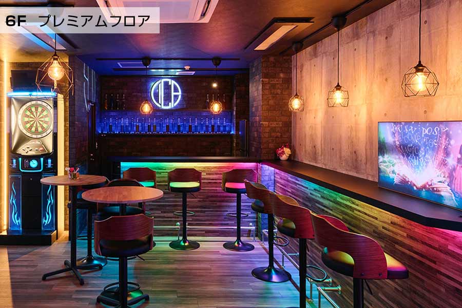LEDアイテムやプロジェクションマッピングが空間を引き立てる