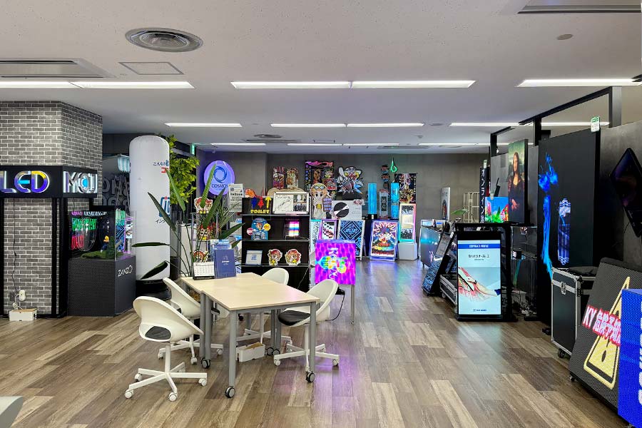 ディスプレイの実物が見れる仙台ショールーム