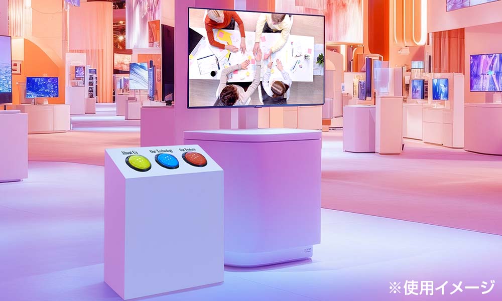 展示会ブース会社紹介でのインコススイッチ活用イメージ