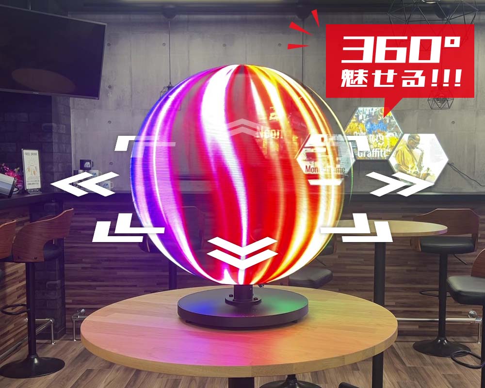 360度魅せる球体型3Dホログラムディスプレイ